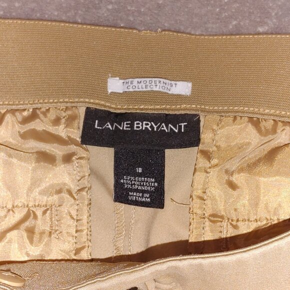 Lane Bryant Women’s 18 Plus Tan Khaki Pants The Modernist Collection Beautiful - Picture 4 of 5